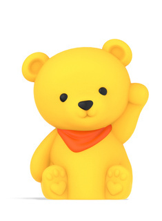 Silikonowa lampka nocna na baterie Dhink Miś