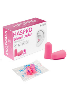Stopery jednorazowe piankowe HASPRO MULTIPACK 10 par - pink