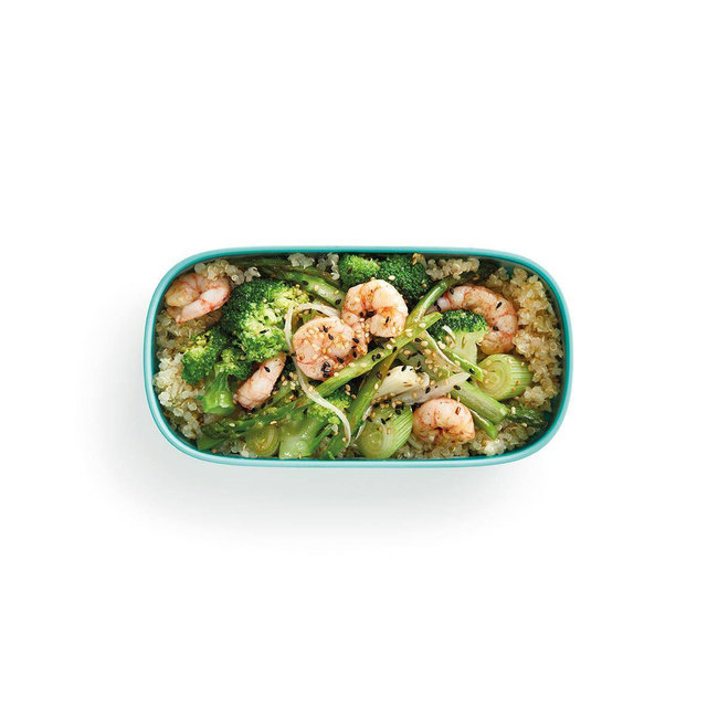 Dwupoziomowy lunchbox Lekue TO GO 2 x 500 ml - turquoise