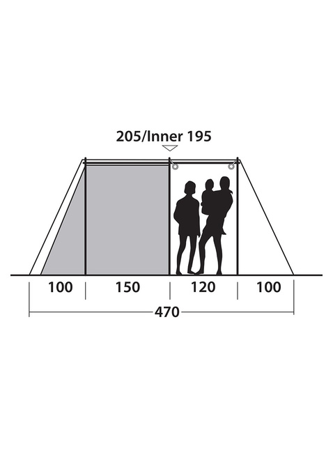 Namiot 4-osobowy Outwell Nevada 4PE - navy night