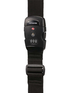 Pas do bagażu Samsonite z 3-cyfrowym szyfrem TSA - czarny