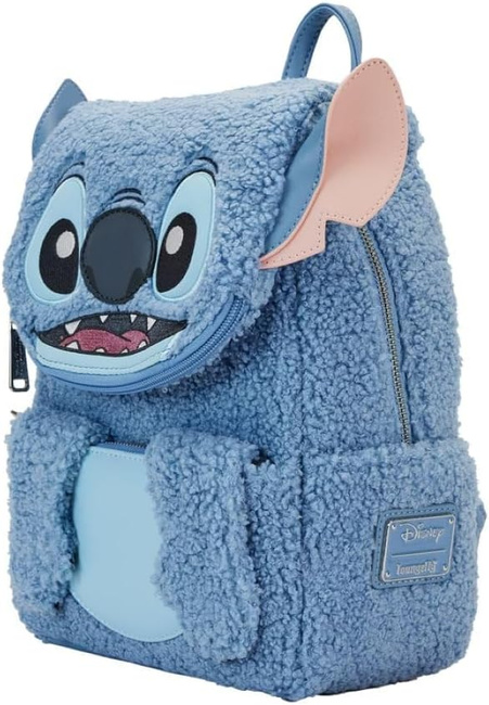 Plecak mały Loungefly x Disney Mini Plush Backpack - Stitch sherpa
