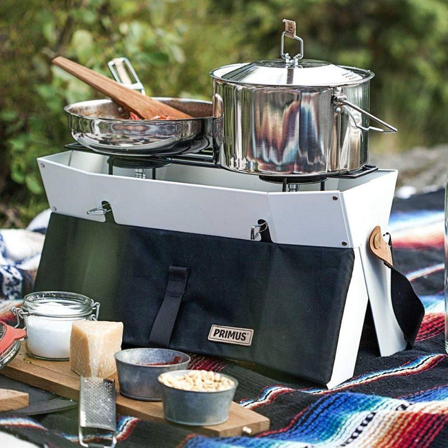 Zestaw naczyń turystycznych CampFire L Cookset Primus - stal nierdzewna