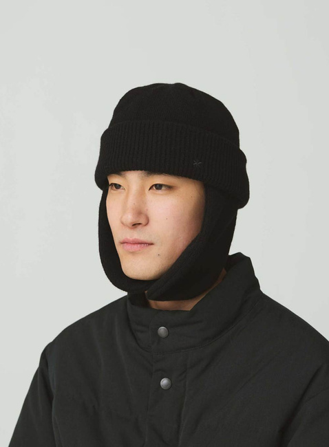 Czapka zimowa Snow Peak Knit Flight Cap - black