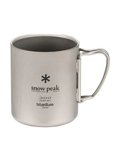 Izolowany kubek tytanowy Snow Peak Ti -Double 300 Mug- silver