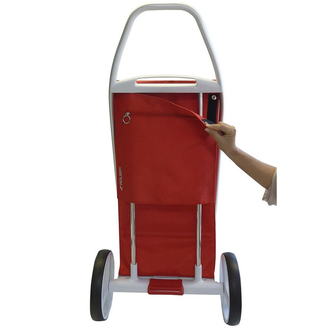 Wózek na zakupy ROLSER COM 8 Tweed Polar - malva