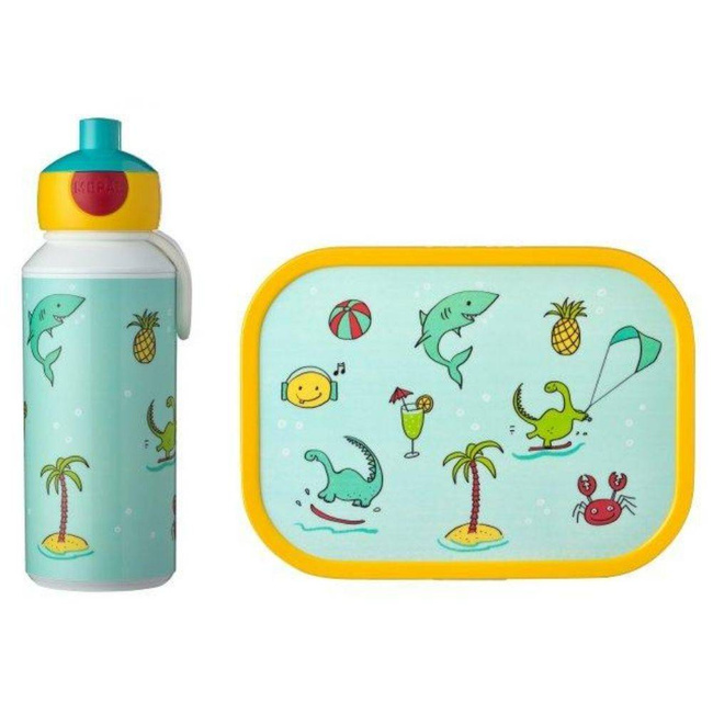 Zestaw dziecięcy bidon i lunchbox Campus Mepal - doodle dino