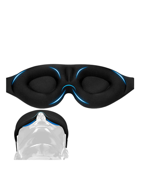 Maska opaska na oczy do spania Waya 3D Premium - black