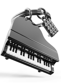 Brelok do kluczy torebki Metalmorphose - fortepian i ława