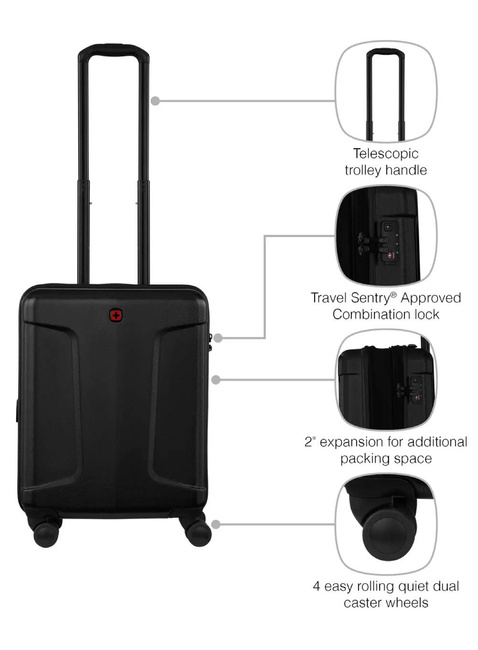 Walizka kabinowa poszerzana Wenger Legacy DC Carry-On - black