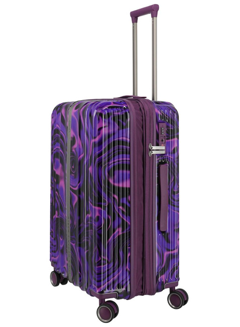 Walizka średnia poszerzana Travelite Lascana - purple swirl