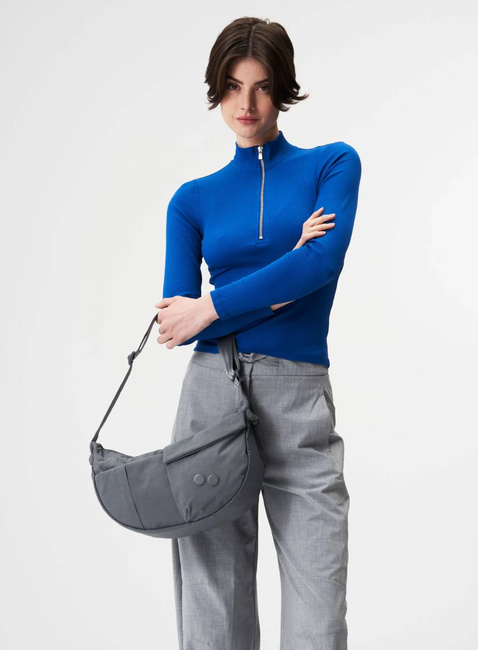 Torba na ramię Pinqponq Krumm Medium - crinkle grey