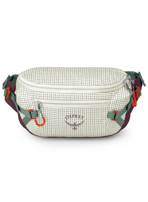 Torba biodrowa Osprey Transporter™ Waist Pack - mystery white / moody burgundy
