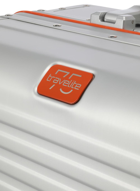 Walizka kabinowa Travelite Next 75 Years Edition - silver / orange