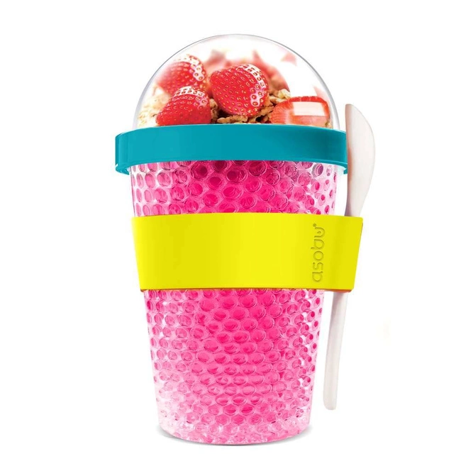 Lunchbox / pojemnik na przekąski CHILL YO 2 GO Asobu - pink