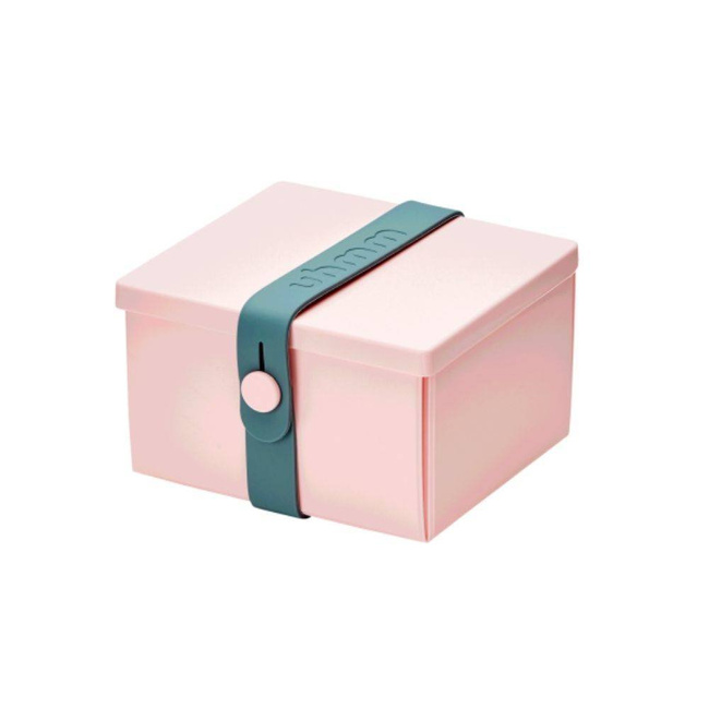 No.02 pudełko na sery z opaską Uhmm - pink / petrol