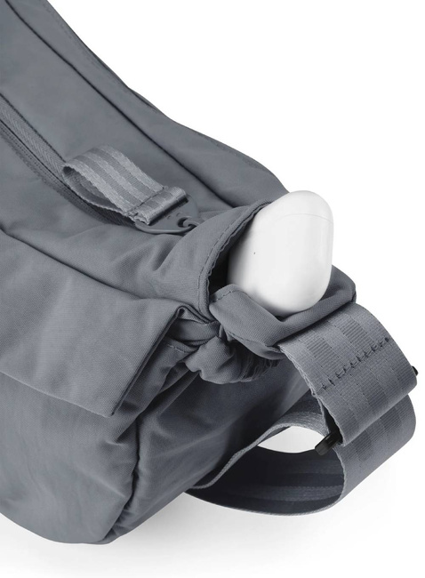 Torba na ramię Pinqponq Krumm Medium - crinkle grey