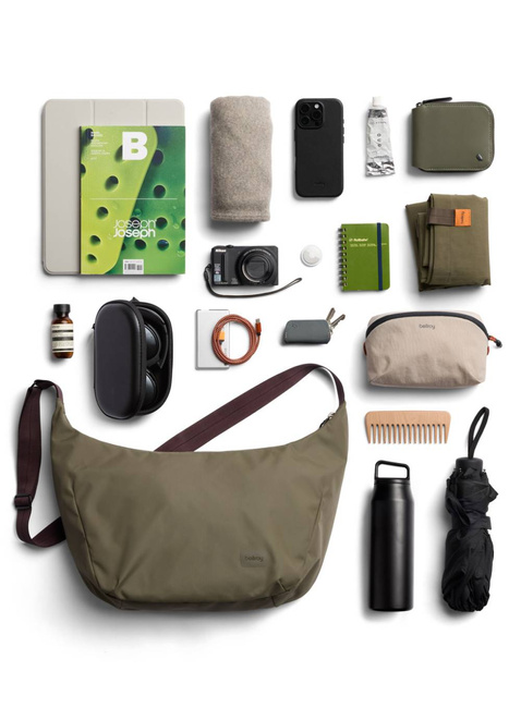 Torba na ramię Bellroy Laneway Crescent Bag 12 l - sea kelp