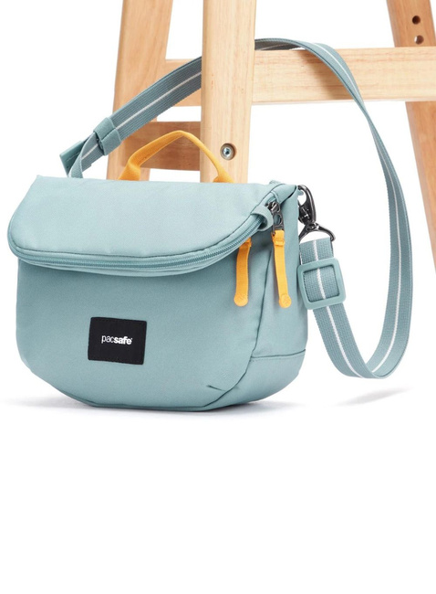 Torba antykradzieżowa z klapą Pacsafe GO Saddle Crossbody - fresh mint