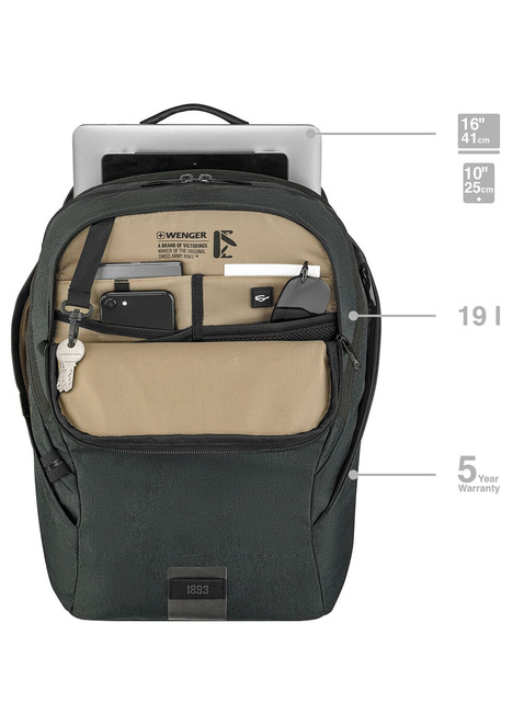 Plecak na laptopa 16" Wenger MX ECO Light - charcoal