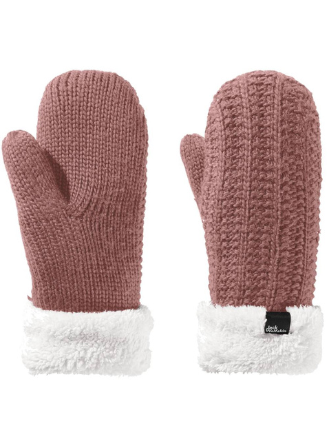 Rękawiczki damskie Jack Wolfskin Highloft Knit Mitten - afterglow