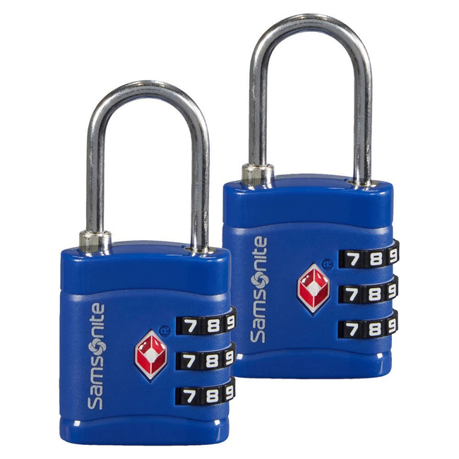Kłódka do walizki trzycyfrowa Samsonite Combilock 3 Dial TSA X 2 - midnight blue