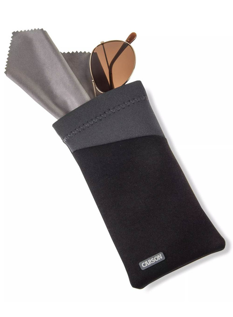 Etui na okulary ze ściereczką Carson Eyeglass Pouch - charcoal