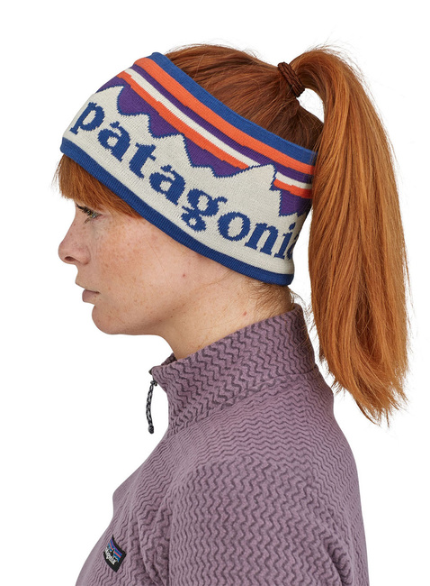 Opaska na głowę Patagonia Powder Town Headband - fitz roy sunrise knit / birch white