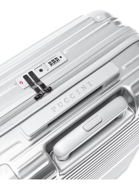 Walizka kabinowa Puccini Dallas - srebrny