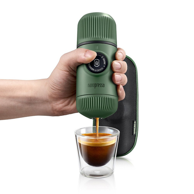 Przenośny ekspres do kawy + etui Wacaco Nanopresso Elements - moss green