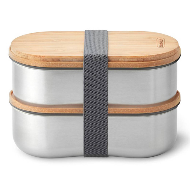 Stalowy pojemnik na żywność Bento Box Black + Blum - almond / grey