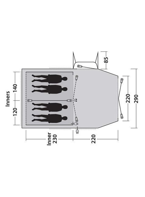 Namiot 4-osobowy Outwell Nevada 4PE - navy night