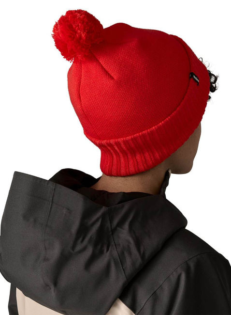 Czapka z pomponem Patagonia Powder Town Beanie - sizzle red