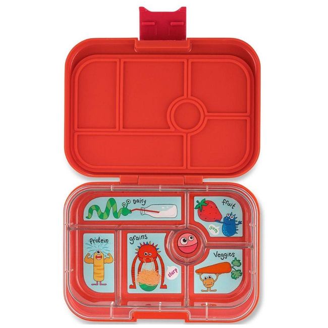 Lunchbox / śniadaniówka do pracy Yumbox Original - safari orange / funny monsters