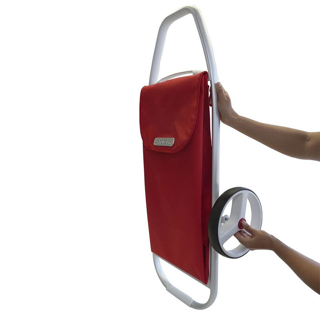 Wózek na zakupy ROLSER COM 8 Tweed Polar - malva