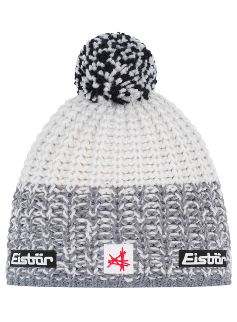 Czapka zimowa Eisbar Refocus Pompon Ski Austria Hat - melange grey / white