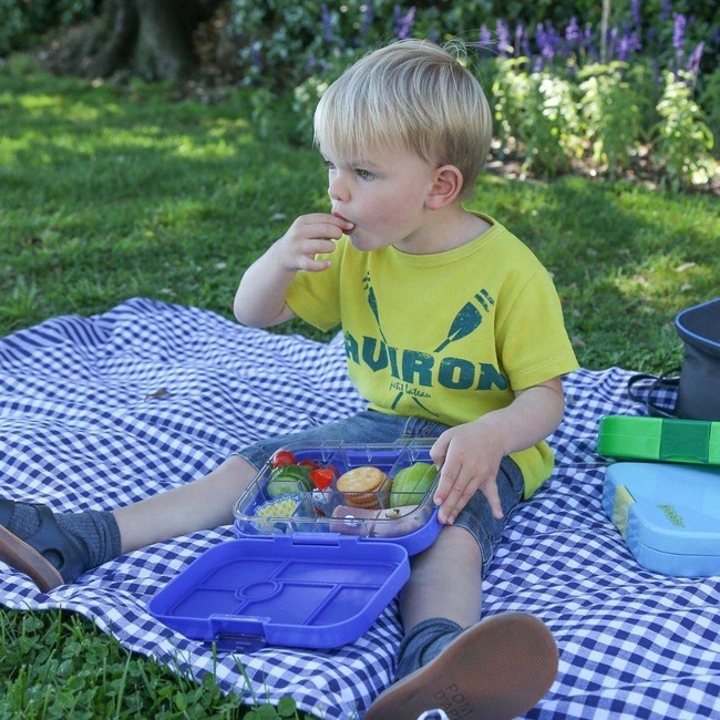 Lunchbox 6-przegródek do szkoły Yumbox Original - bamboo green / monsters tray