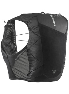 Kamizelka do biegania Salomon Active Skin 12 No flasks - black / metal