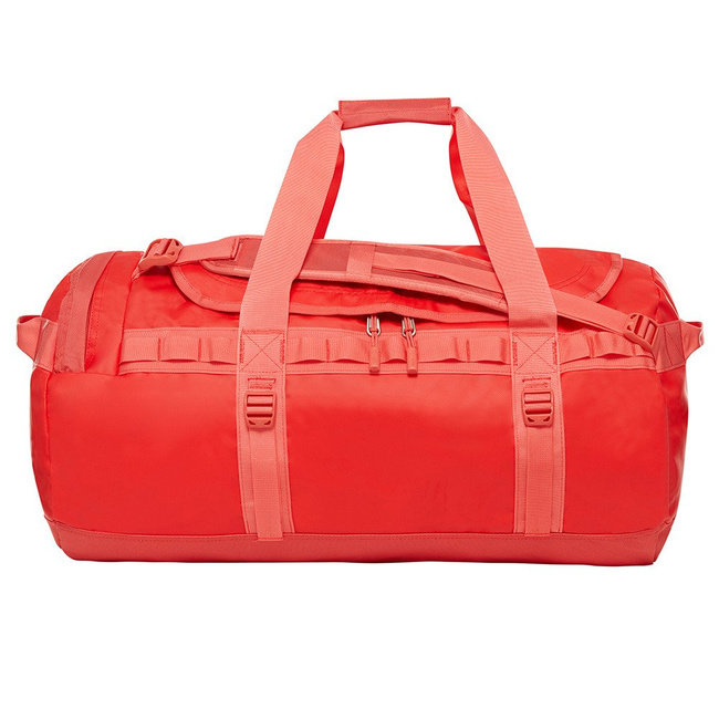 Wytrzymała torba podróżna The North Face Base Camp Duffel M NEjuicy red/spicy coral 