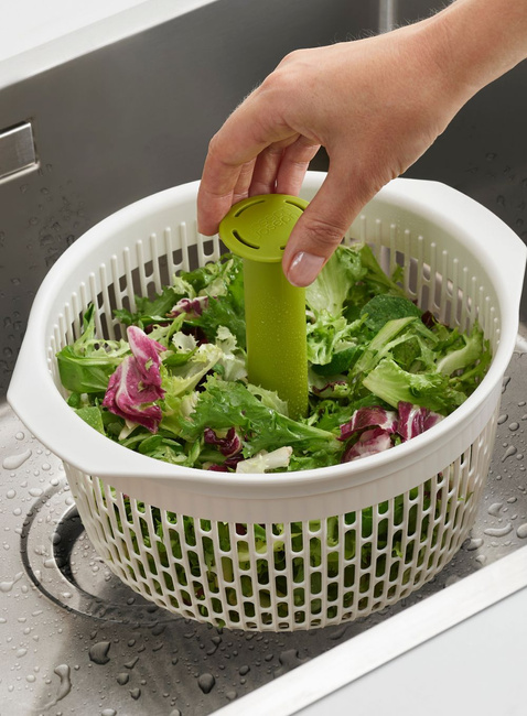 Sitko obrotowe Joseph Joseph Spindola™ In-sink Salad-spinning Colander - green