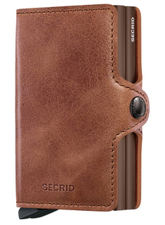 Podwójny portfel RFID Secrid Twinwallet Vintage - cognac / brown