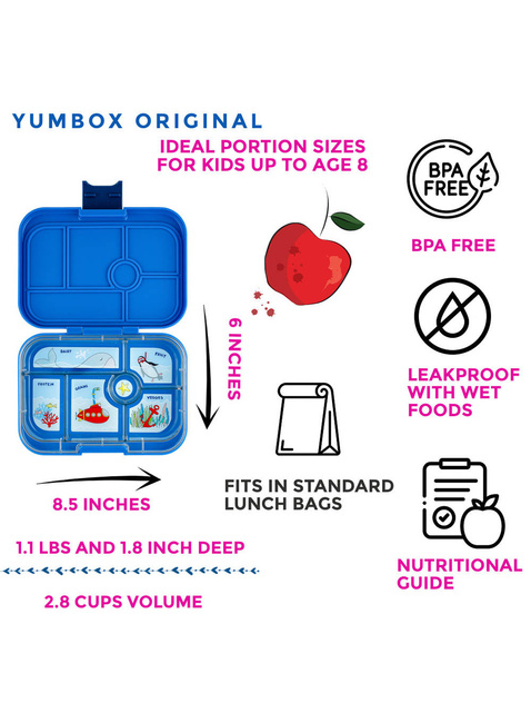 Lunchbox do szkoły Yumbox Original - surf blue / submarine 