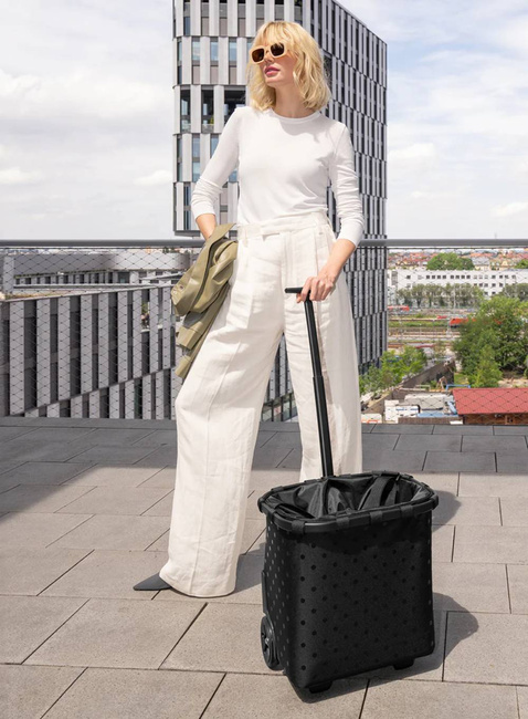 Wózek torba na zakupy Reisenthel Carrycruiser - glossy dots black