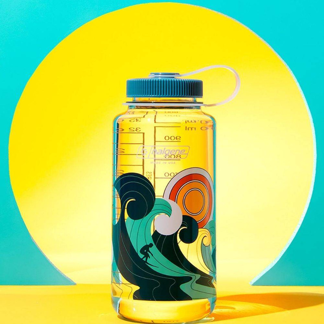Butelka bidon na wodę Wide Mouth Retro Nalgene 1 l - wave surfer