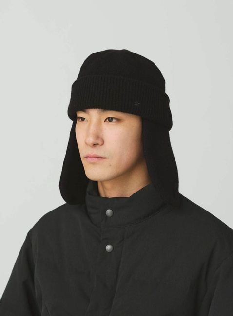 Czapka zimowa Snow Peak Knit Flight Cap - black