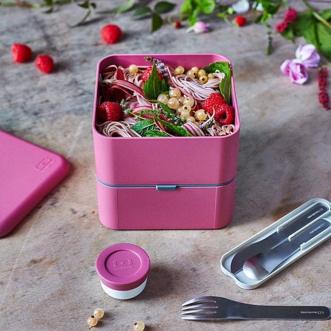 Komplet stalowych sztućców MB Pocket Monbento - coton