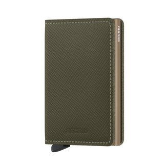Mały portfel RFID Slimwallet Secrid Saffiano - olive