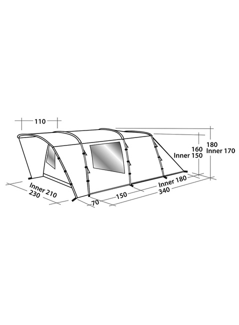 Namiot 3-osobowy Easy Camp Palmdale 300 - steel blue