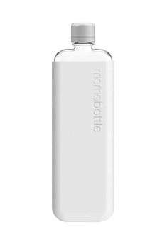 Wielorazowa butelka na wodę Memobottle Original Slim 450 ml - cool grey