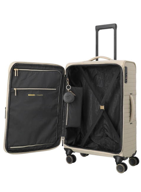 Walizka średnia Travelite Barbara Stepp EXP - satin nude
